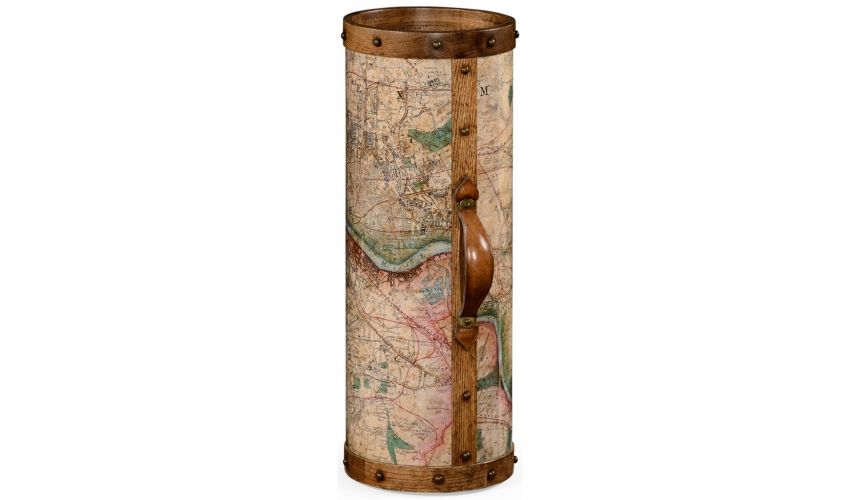 Foyer and Center Tables Oak Bound and Vintage Map Desk-22