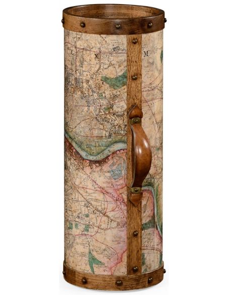 Foyer and Center Tables Oak Bound and Vintage Map Desk-22