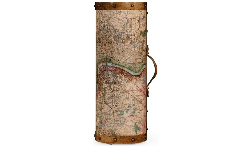 Foyer and Center Tables Oak Bound and Vintage Map Desk-22