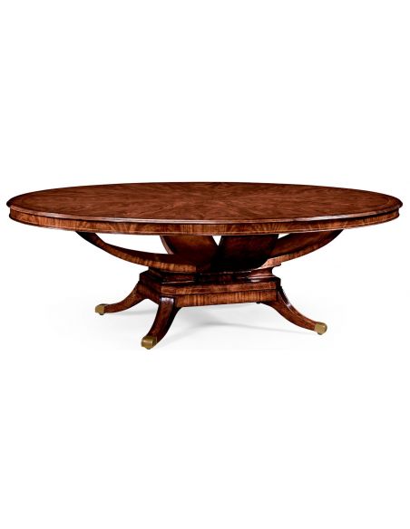 Biedermeier style mahogany oval dining table 120