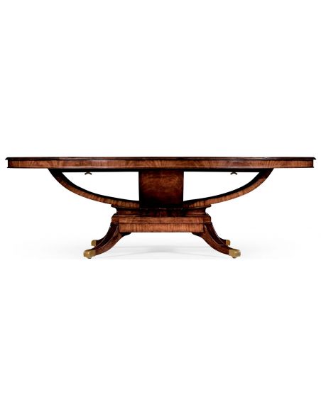 Biedermeier style mahogany oval dining table