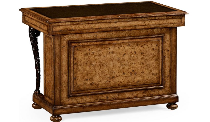 Executive Desks Burr oak writing desk.