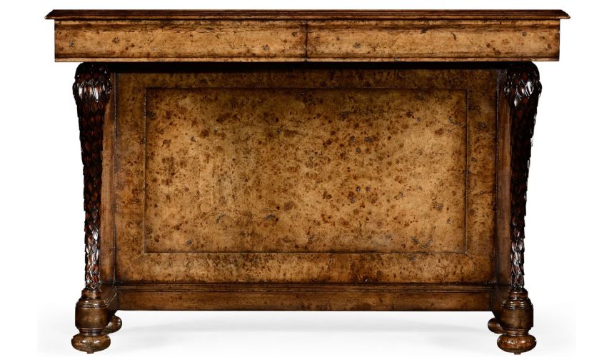 Executive Desks Burr oak writing desk.