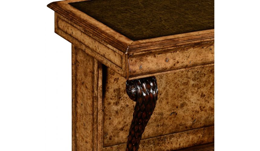 Executive Desks Burr oak writing desk.