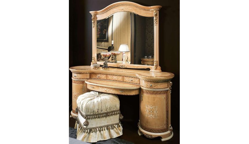 Furniture Masterpieces The grand vanity and mirror is a classical look