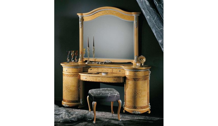 Furniture Masterpieces The grand vanity and mirror is a classical look
