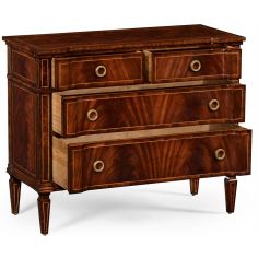 Modern Furniture Regency style mahogany reverse breakfront chest of drawers. 2