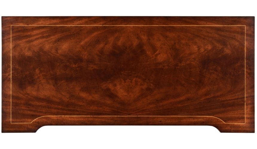 Modern Furniture Regency style mahogany reverse breakfront chest of drawers.