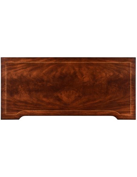 Modern Furniture Regency style mahogany reverse breakfront chest of drawers.