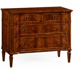 Chest of Drawers Regency style walnut reverse breakfront chest of drawers