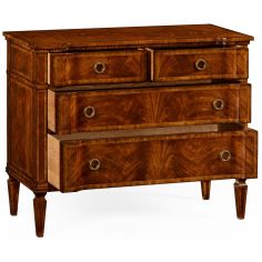 Chest of Drawers Regency style walnut reverse breakfront chest of drawers 2