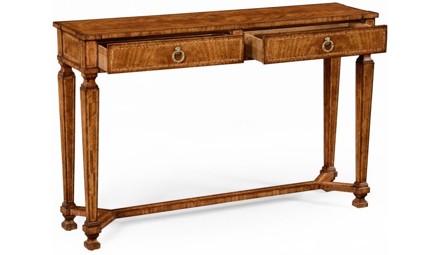 Console & Sofa Tables Empire style walnut two drawer console