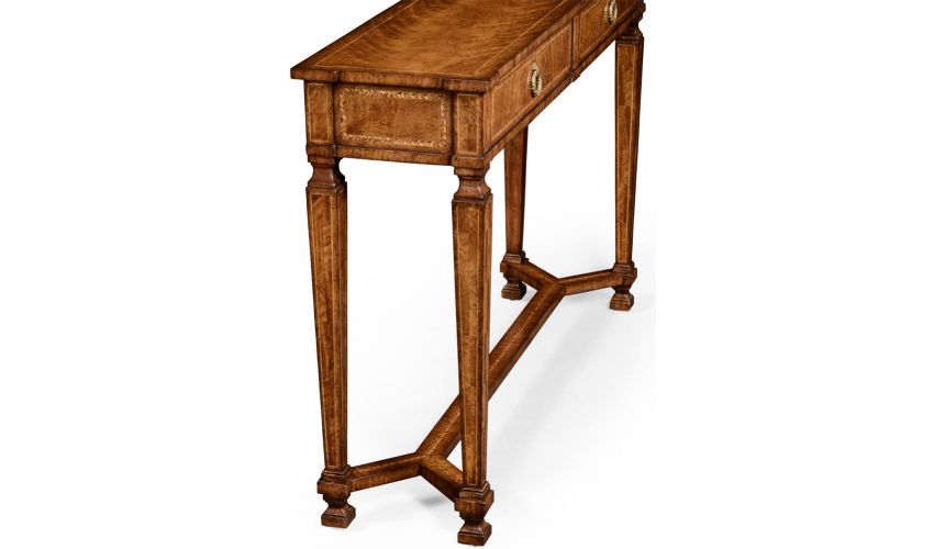 Console & Sofa Tables Empire style walnut two drawer console