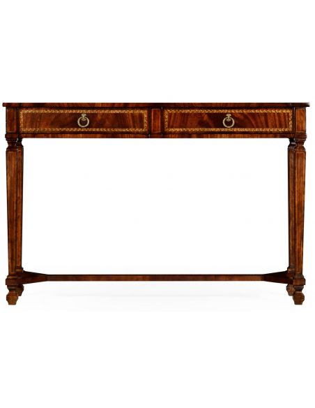 Console & Sofa Tables Empire style mahogany two drawer console
