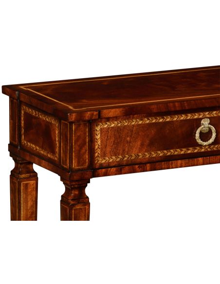 Console & Sofa Tables Empire style mahogany two drawer console