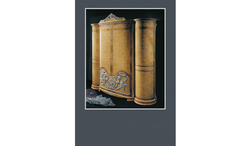 LUXURY BEDROOM FURNITURE Crown Headed Wooden Wardrobe