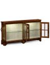 Breakfronts & China Cabinets Plank walnut low bookcase with strap handles (large).