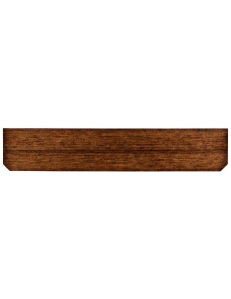 Breakfronts & China Cabinets Plank walnut low bookcase with strap handles (large).