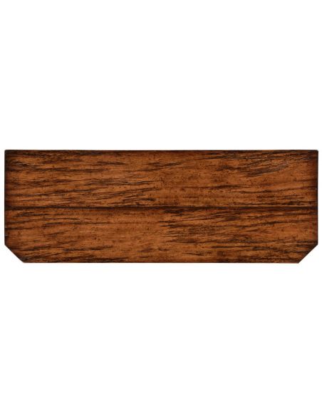 Bookcases Plank walnut low bookcase with strap handles (small).