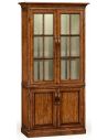Breakfronts & China Cabinets Plank walnut tall bookcase with strap handles.