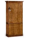 Breakfronts & China Cabinets Plank walnut tall bookcase with strap handles.