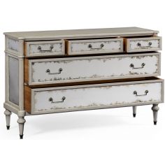 LUXURY BEDROOM FURNITURE Grey painted and antiqued chest of drawers 2