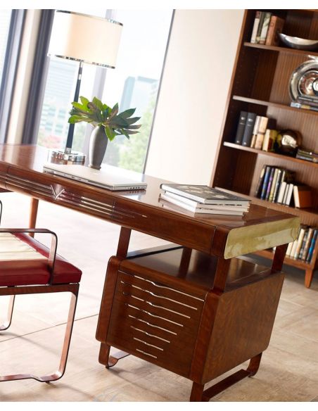 Executive Desks 50's Americana pedestal desk.