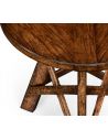 Round & Oval Side Tables Planked walnut rustic lamp table with circular top