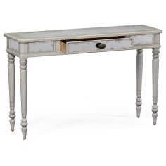 Console & Sofa Tables Grey painted and eglomise console table 2
