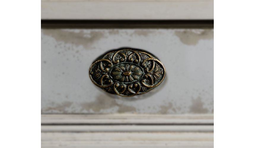 Console & Sofa Tables Grey painted and eglomise console table
