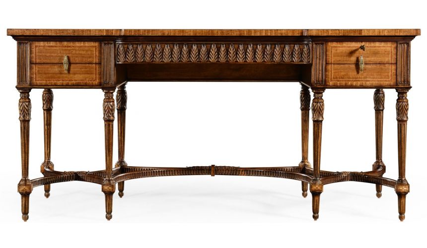 Executive Desks Napoleon III style writing table with fine inlay.