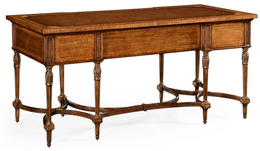 Executive Desks Napoleon III style writing table with fine inlay.