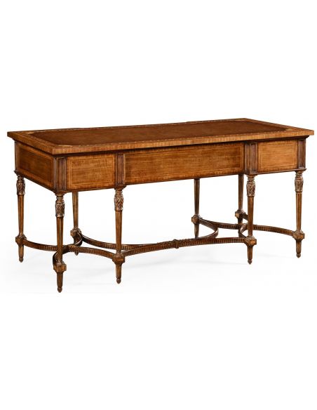 Executive Desks Napoleon III style writing table with fine inlay.