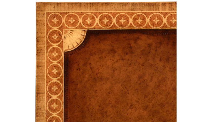 Executive Desks Napoleon III style writing table with fine inlay.