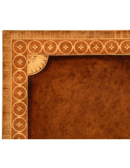 Executive Desks Napoleon III style writing table with fine inlay.