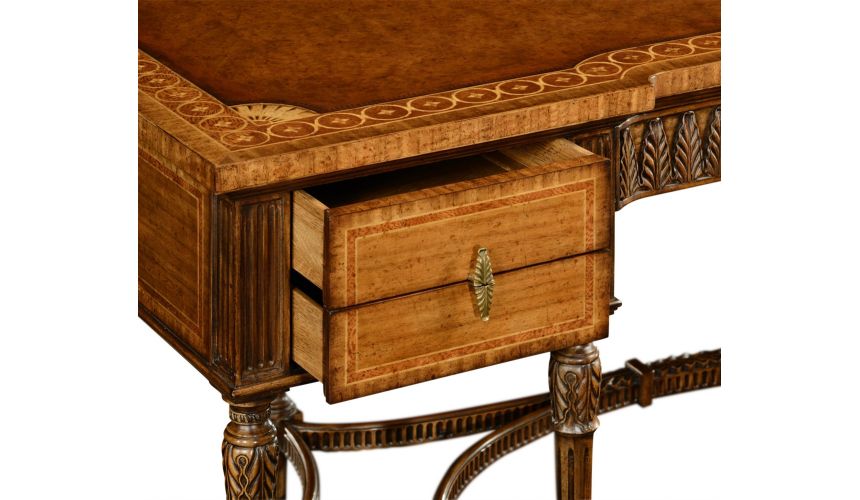 Executive Desks Napoleon III style writing table with fine inlay.