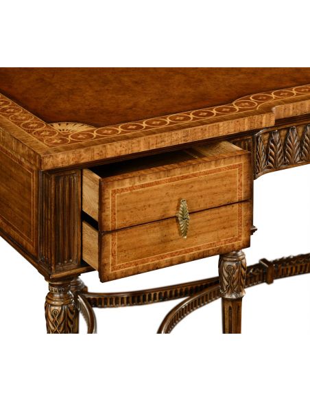 Executive Desks Napoleon III style writing table with fine inlay.