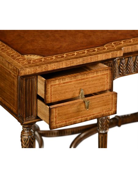 Executive Desks Napoleon III style writing table with fine inlay.