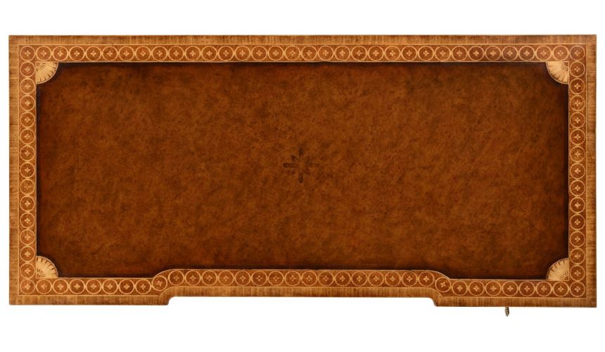 Executive Desks Napoleon III style writing table with fine inlay.