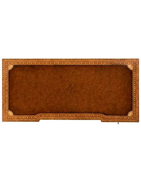 Executive Desks Napoleon III style writing table with fine inlay.