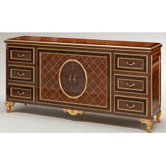 Breakfronts & China Cabinets Multi-tone Double Door Sideboard