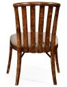 Dining Chairs Walnut country style curved back chair.