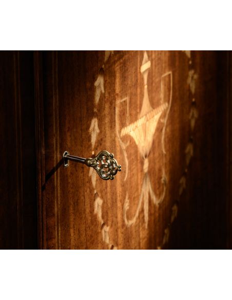 Foyer and Center Tables Marquetry Inlaid Chest of Drawers-04