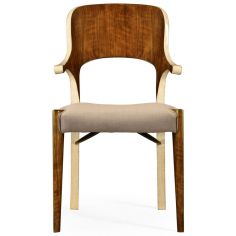 Dining Chairs Hyedua wood and ivory finish armchair. 2
