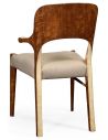 Dining Chairs Hyedua wood and ivory finish armchair.