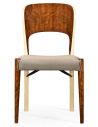 Dining Chairs Hyedua wood and ivory finish side chair.