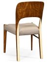 Dining Chairs Hyedua wood and ivory finish side chair.