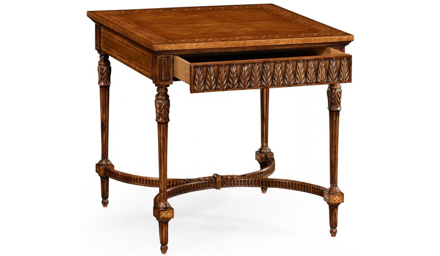 Square & Rectangular Side Tables Napoleon III style side table with fine inlay