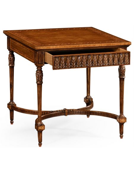 Square & Rectangular Side Tables Napoleon III style side table with fine inlay