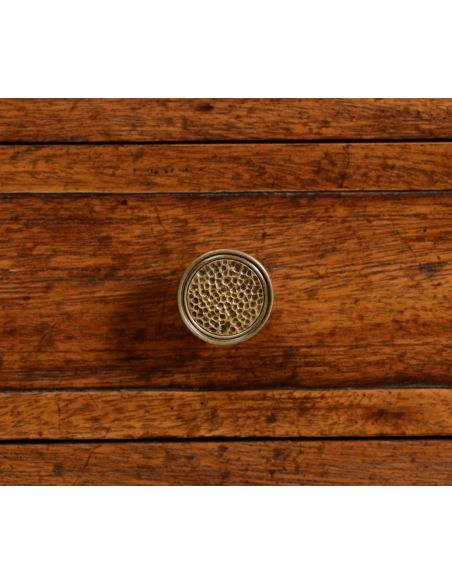 Breakfronts & China Cabinets Plank walnut sideboard with strap handles.